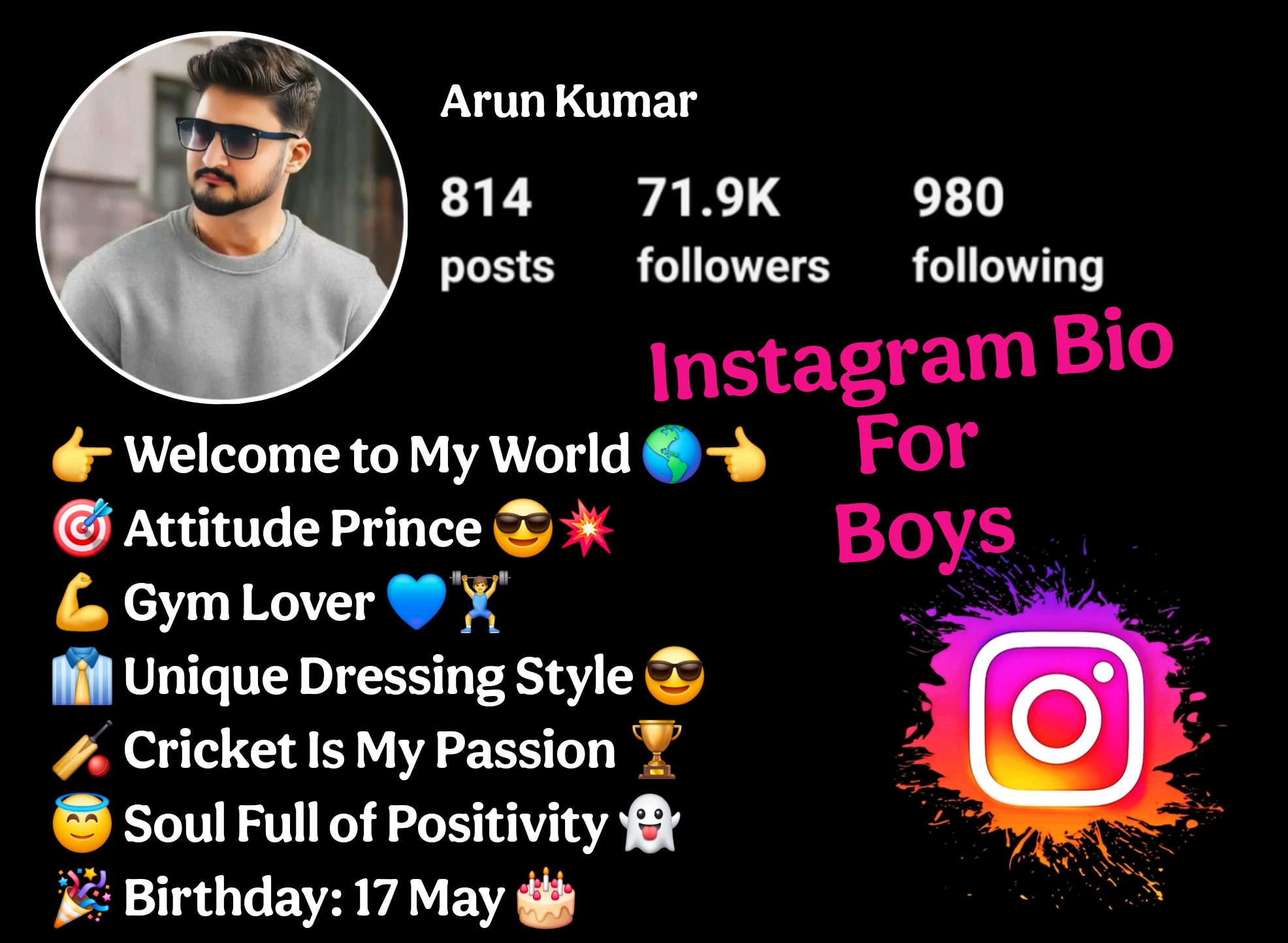 1250+ Best Instagram Bio For Boys | Attitude - Stylish & VIP Bio ...